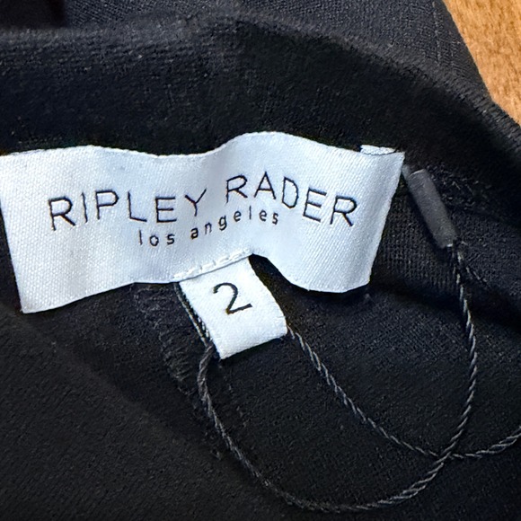 Ripley Rader Ponte Knit Long Wide Leg Pants Women's Sz 2 Pull On Black High Rise - Picture 7 of 14